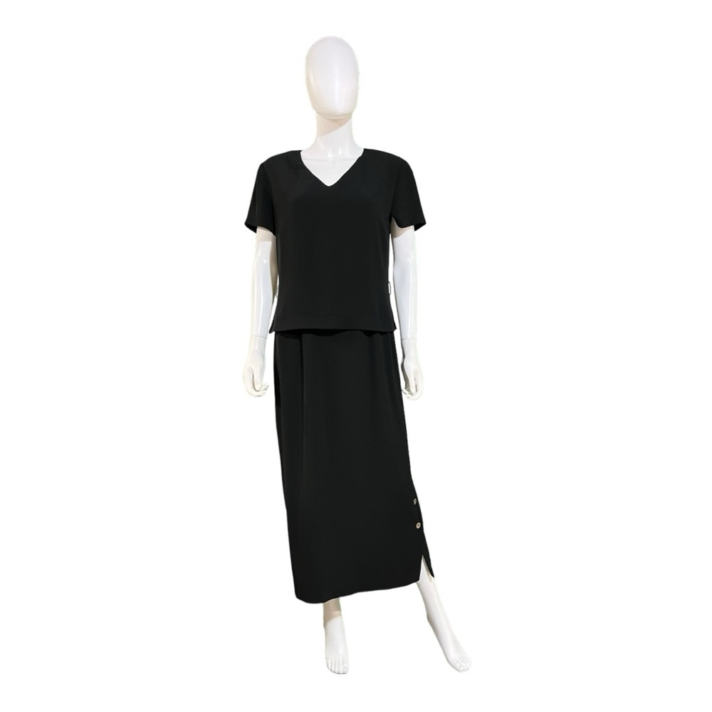 Jones New York Black Docking Midi Dress, 12